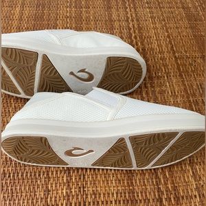 Olukai Kiihele Slip-On Sneaker. Bright White. Size 8.